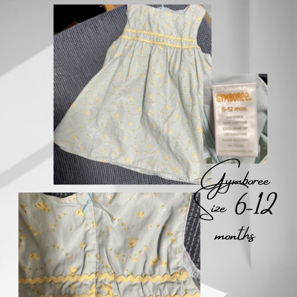 Gymboree Dress in blue & yellow size 6-12 months
